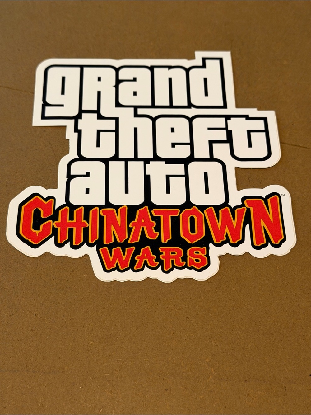 Grand Theft Auto Chinatown Wars Sticker - White, Red, Yellow, Black